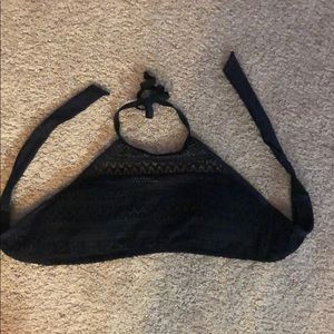 Black high neck bikini top